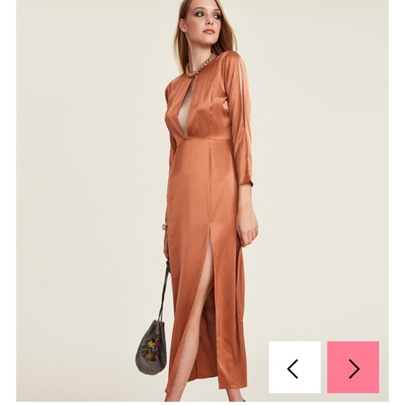 LPA Resolve Silk Midi Dress OO - Picture 5 of 13